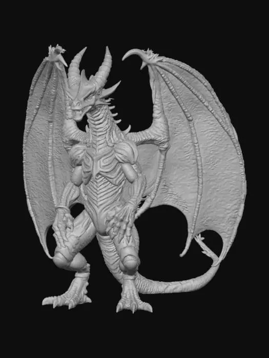 3D model for High detail, realistic, The Demogorgon dragon