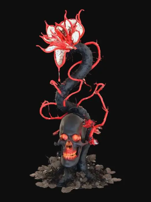 3D model for High detail, violent, demon plant