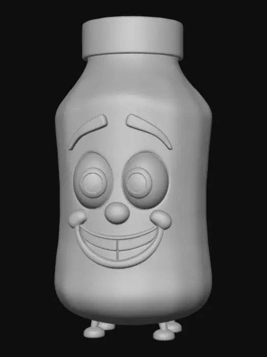 3D model for Difficulties cartoon ketchup