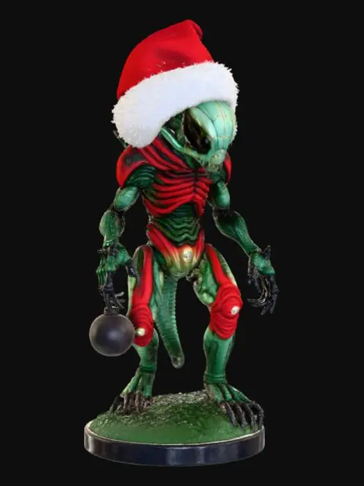 3D model for High detailed, Xenomorphic, Christmas, Tabletop Decoration.