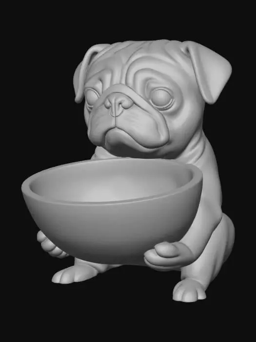 3D model for Pug Bowl Holder