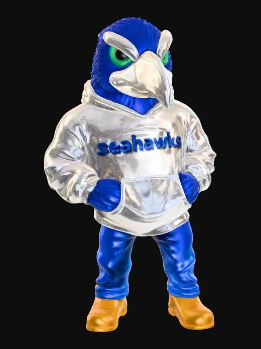 3D model for Seahawk Hoodie Statue