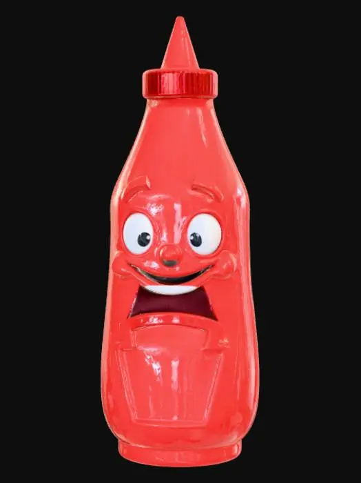 3D model for Difficulties cartoon ketchup