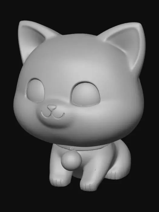 3D model for Smooth detail, kawaii tabletop decoration