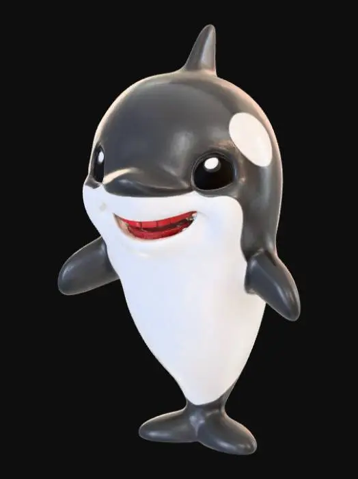 3D model for Orca whale Emoticon