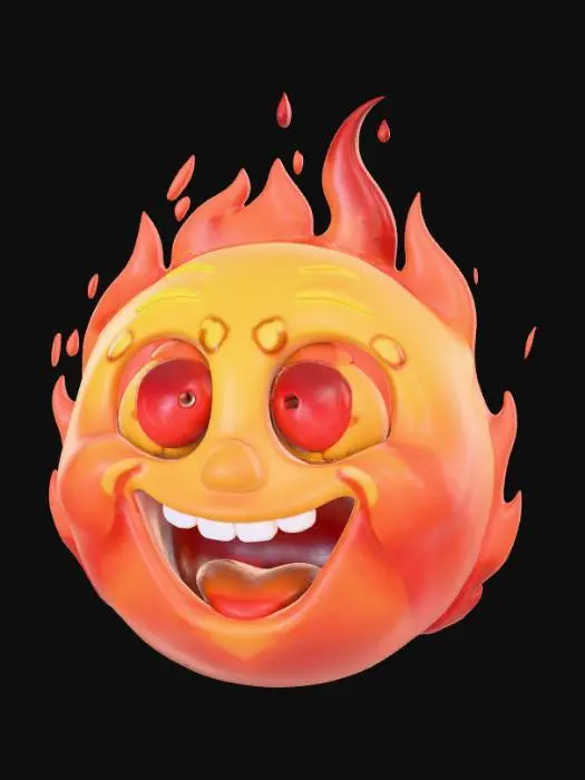 3D model for Hellfire Emoticon