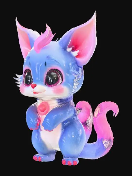 3D model for High detail, legendary, anime, cute, adorable, artifact style Monster.