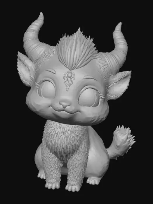 3D model for High detail, legendary, anime, cute, adorable, artifact style Monster.