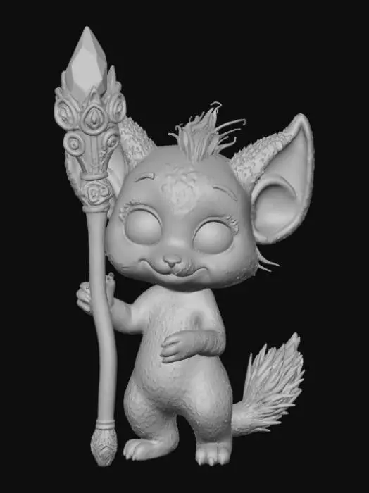 3D model for High detail, legendary, anime, cute, adorable, artifact style Monster.