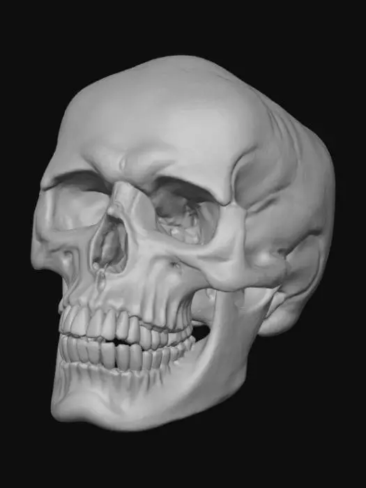 3D model for Low Detail, simple, horror charm, no chain