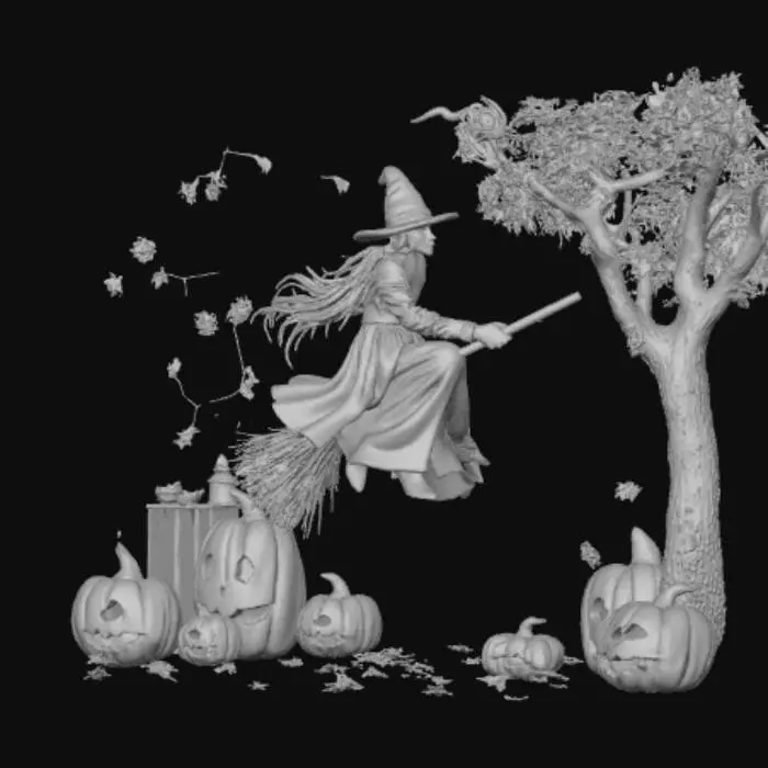 3D model for High detail, wall art, halloween themed.