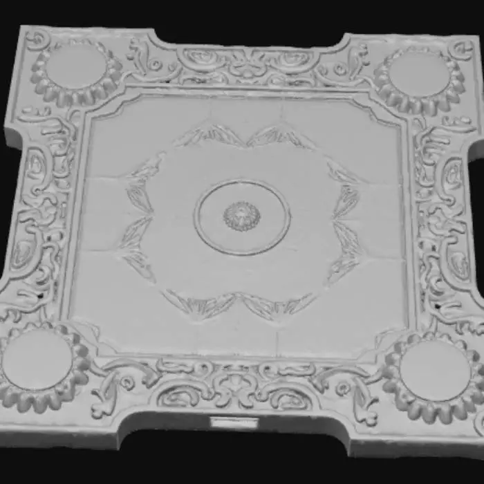 3D model for High detail, gameboard, with embossed features.