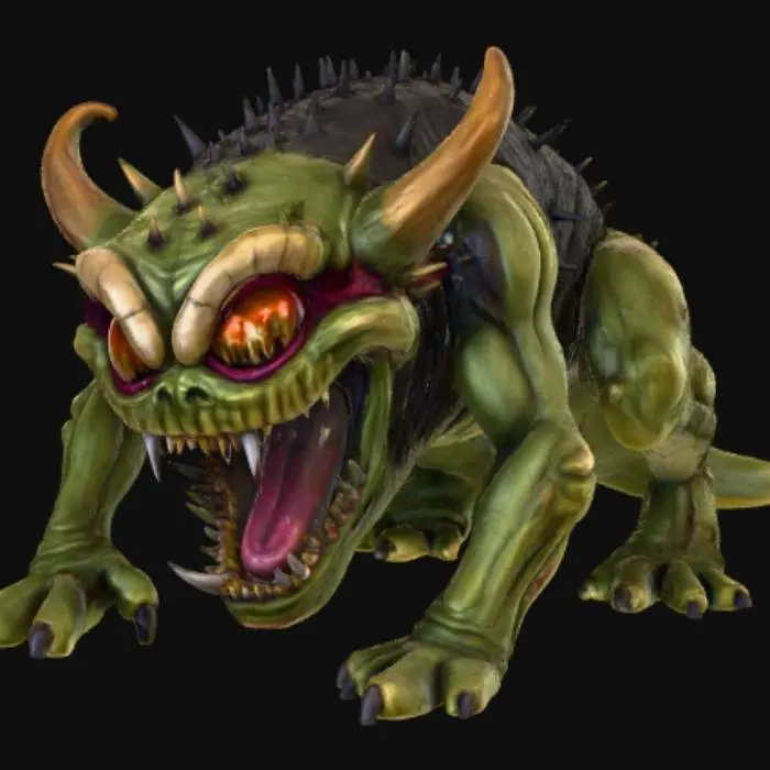 3D model for monster with exaggerated jaw with sharp teeth, #Halloween2025#