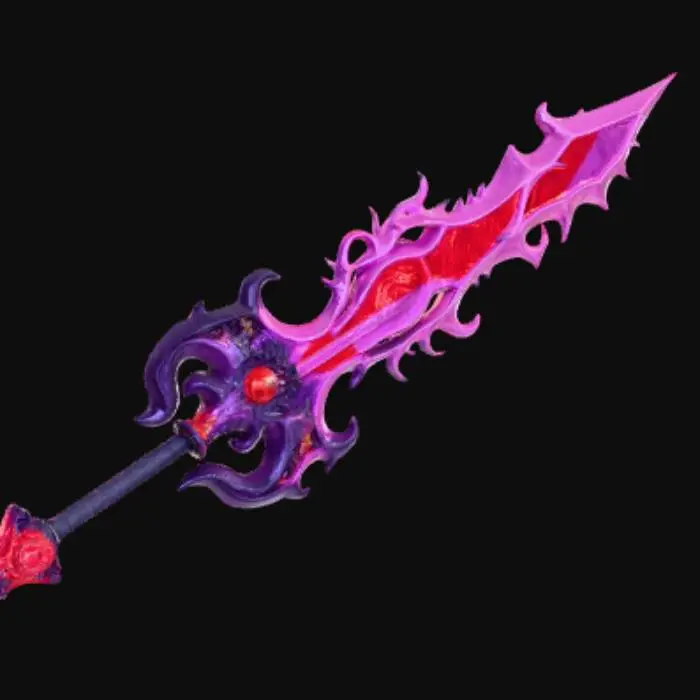 3D model for Anime style, extravagant, weapon, with abstract design