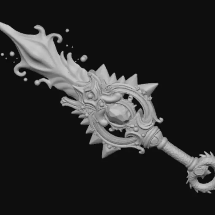 3D model for High detail, extravagant, Anime Style Magical Artifact.