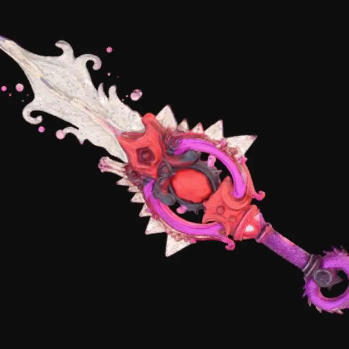 3D model for High detail, extravagant, Anime Style Magical Artifact.