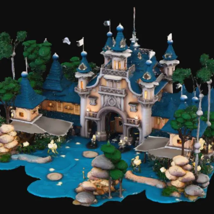 3D model for High detail, extravagant, Fantasy diorama