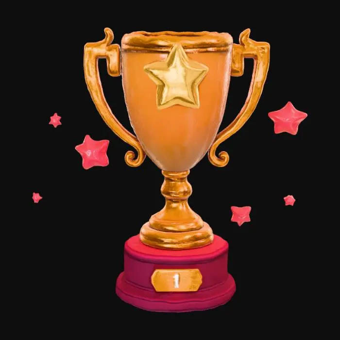 3D model for Anime Video Game Level Up Rewards