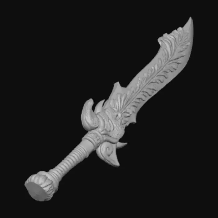 3D model for High detail, #Thanksgiving# style weapon, with cooked turkey design.