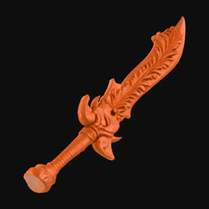3D model for High detail, #Thanksgiving# style weapon, with cooked turkey design.