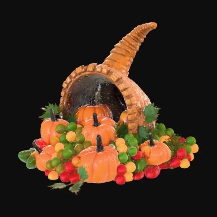 3D model for High detail, extravagant, cornucopia, #Thanksgiving#