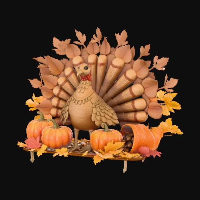 3D model for High detail, Wall Decor, with thanksgiving design, #Thanksgiving#