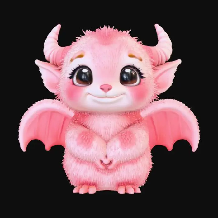 3D model for High detail, legendary, anime, cute, adorable, artifact style Monster.