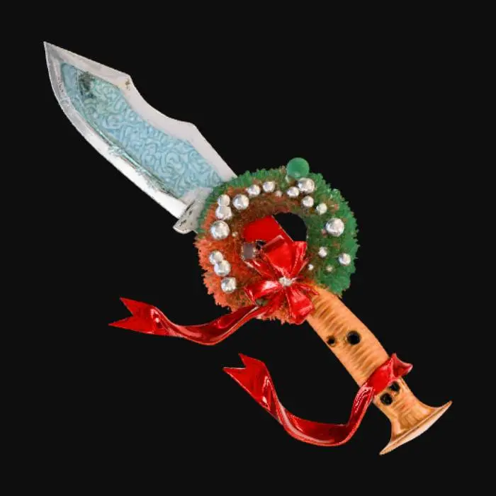 3D model for High detailed, abstract, extravagant, weapon, with Christmas Design.