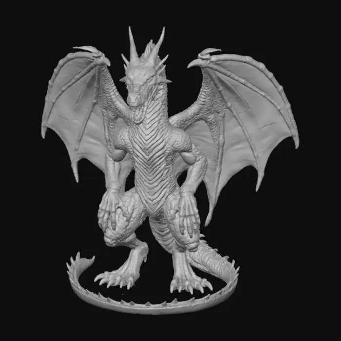 3D model for High detail, realistic, The Demogorgon dragon