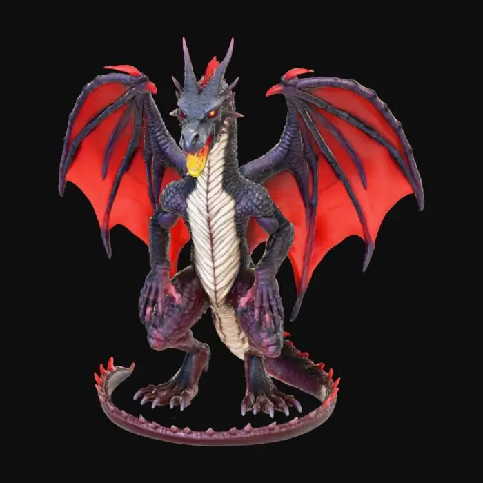 3D model for High detail, realistic, The Demogorgon dragon