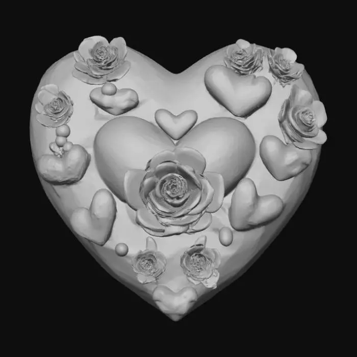 3D model for High Detail, valentines charm, no chain