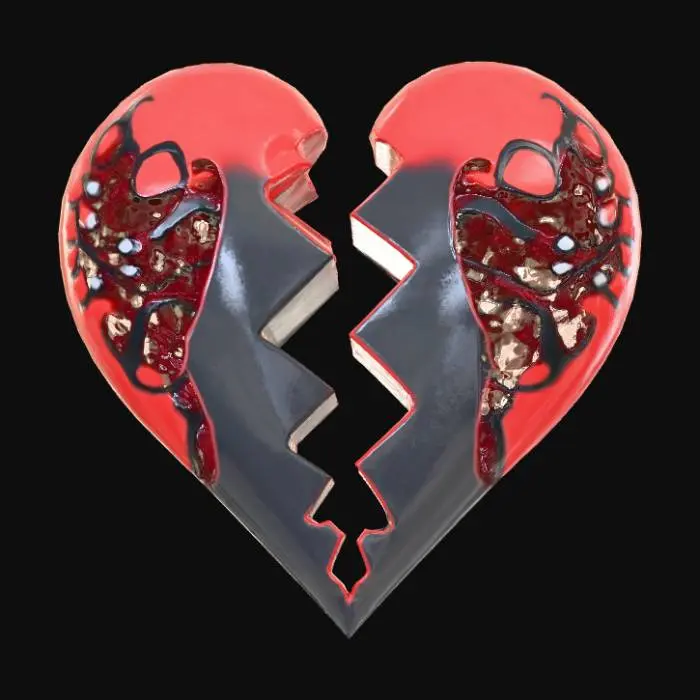 3D model for Logo music band with: Heart Breaking Confusion.