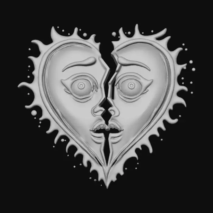 3D model for Heart Breaking Confusion, Music Band Logo