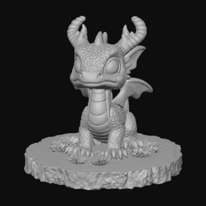 3D model for High detail, baby dragonling, with christmas design, on a fir wood polished base, #Christmas2025#