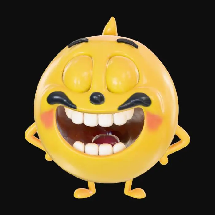3D model for Giggle Emoticon