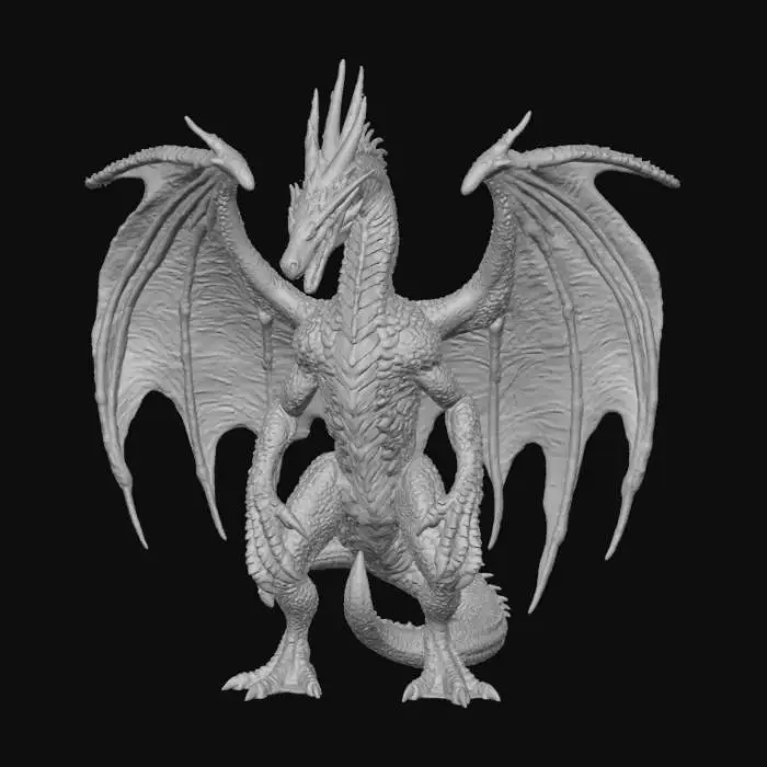 3D model for High detail, realistic, The Demogorgon dragon