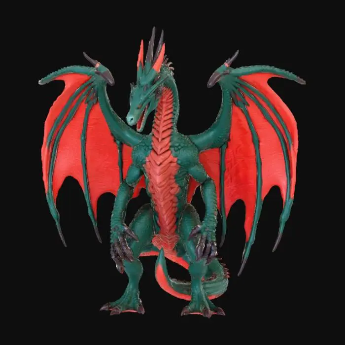 3D model for High detail, realistic, The Demogorgon dragon