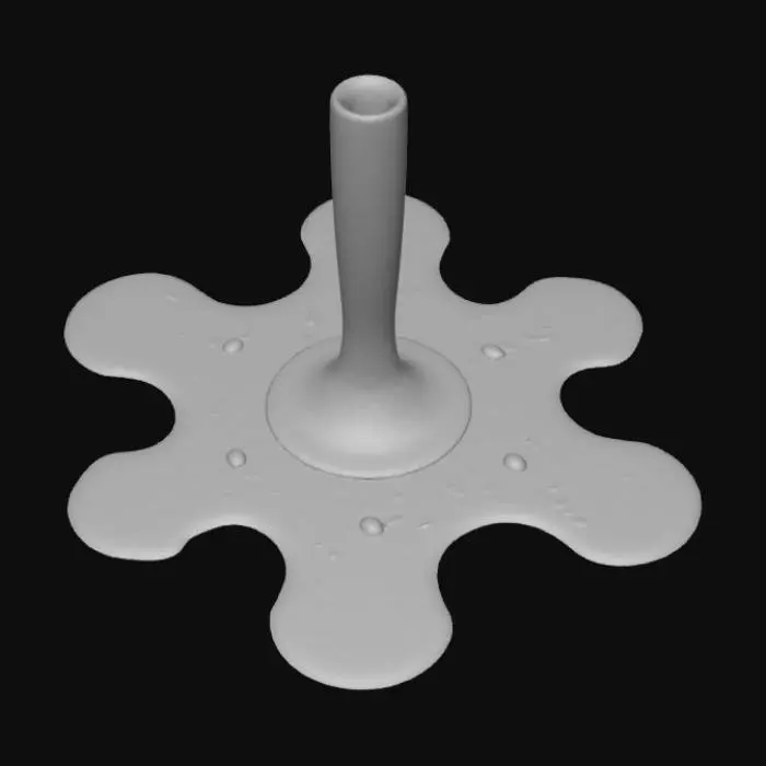 3D model for Flat Dripping paint off counter, dripping paint only.