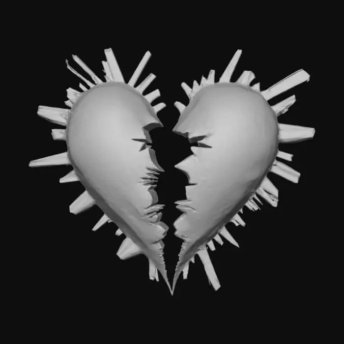 3D model for Logo music band with: Heart Breaking Confusion.