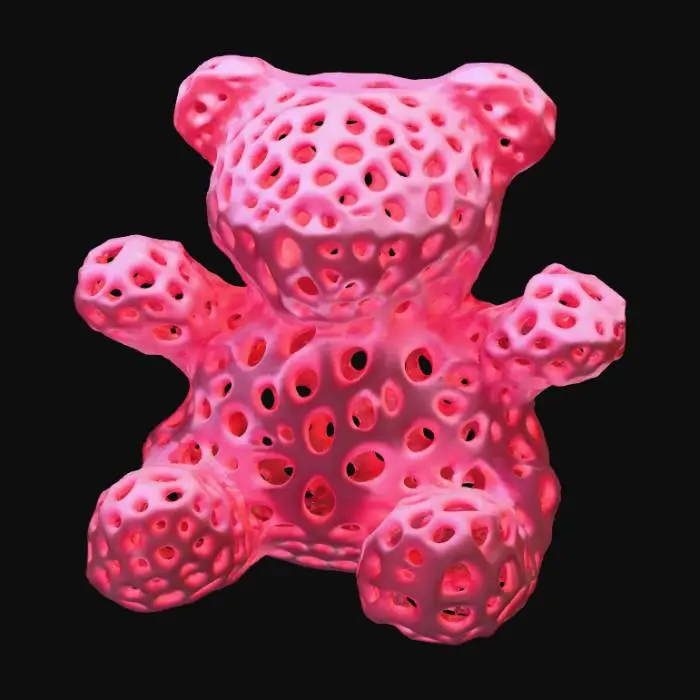 3D model for Pink Lattice Bear
