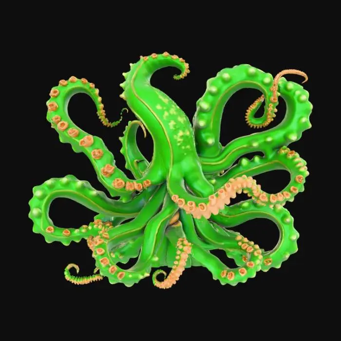 3D model for Abstract detail, massive, man-eatting plant