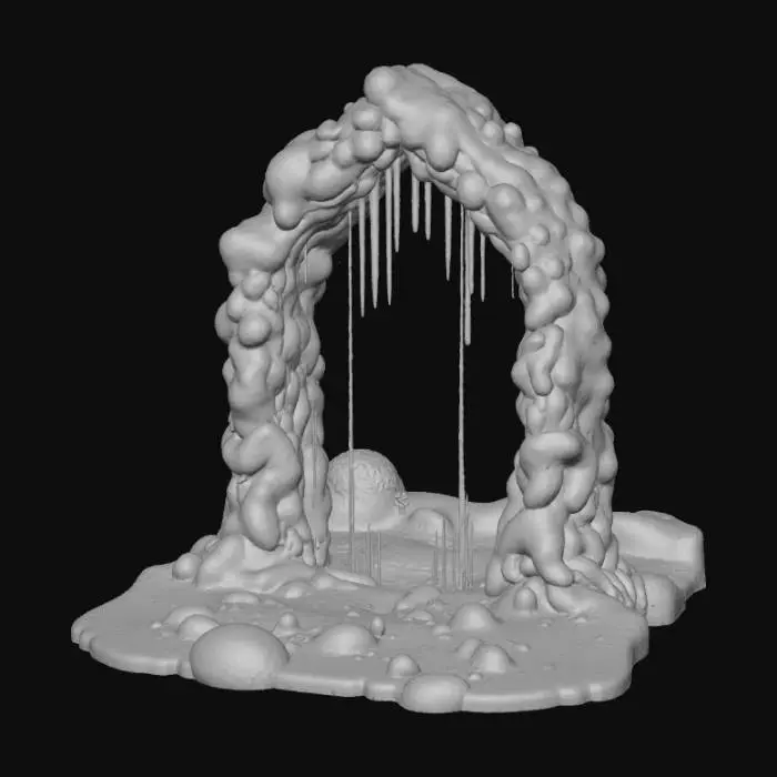 3D model for High deatil, abstract, magical, christmas portal to the north pole