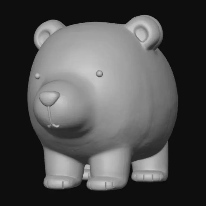 3D model for Smooth Simple detail, plain, kolala bear