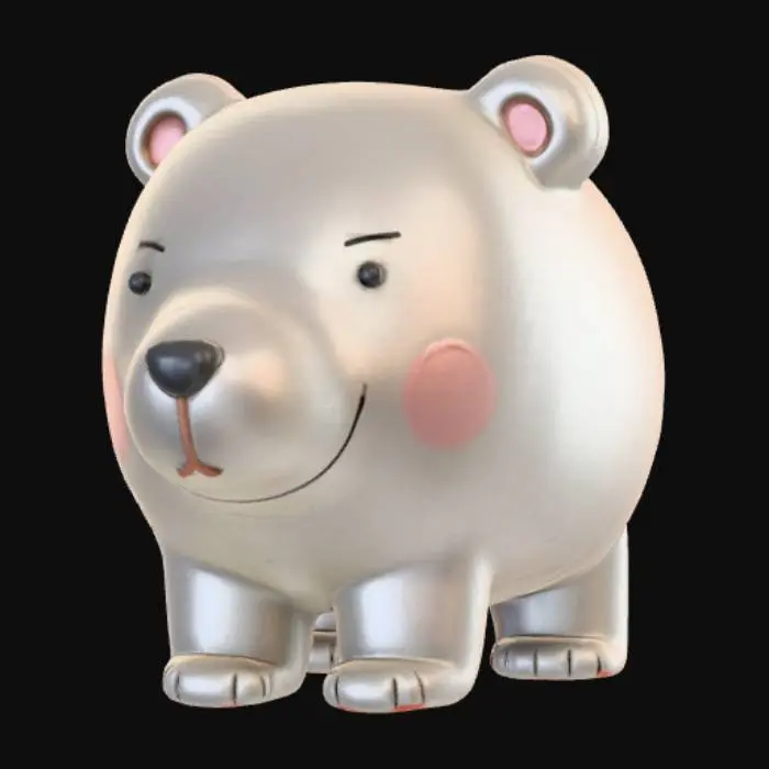 3D model for Smooth Simple detail, plain, kolala bear
