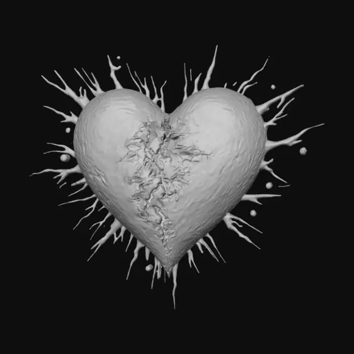3D model for Heart Breaking Confusion, Music Band Logo