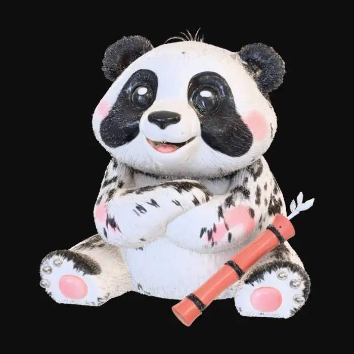 3D model for Panda Emoticon