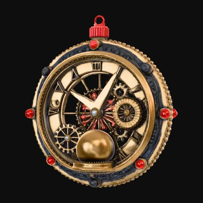 3D model for High detail, christmas, with gothic clockwork design, #Christmas2025#