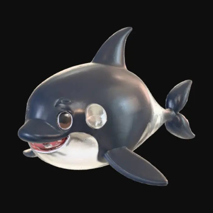 3D model for Orca whale Emoticon