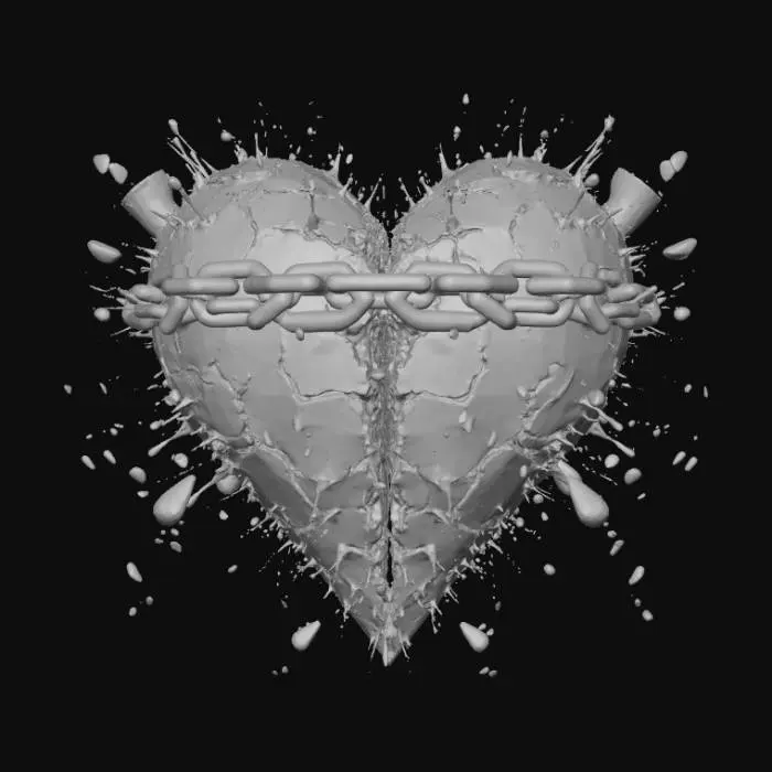 3D model for Heart Breaking Confusion, Music Band Logo