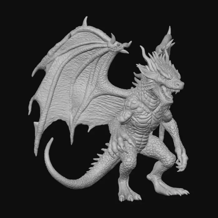 3D model for High detail, legendary, anime, artifact style Monster.